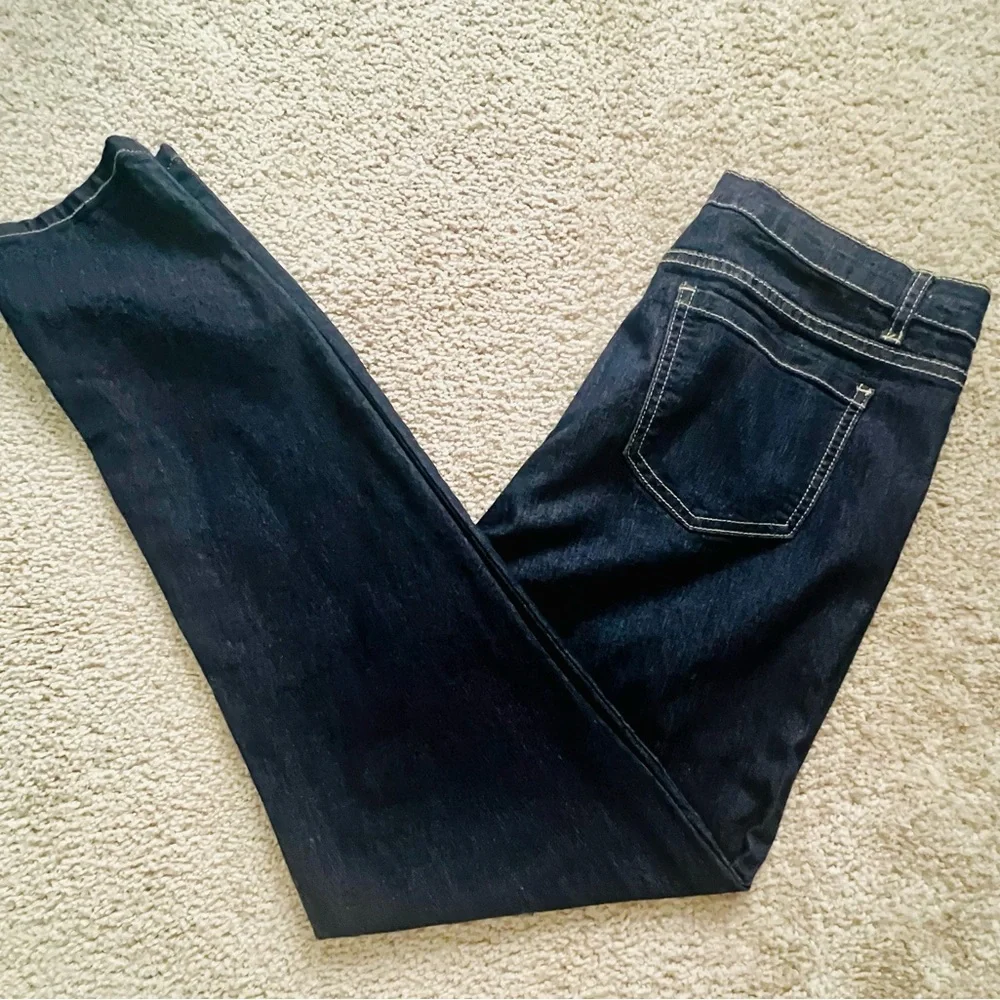 Red Blue Denim Dark Wash Straight Leg Jeans Size 13/14 (34x30)